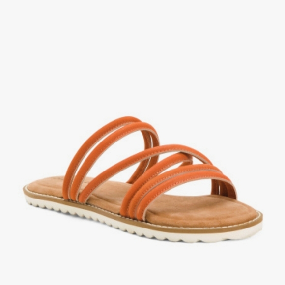 DIBA TRUE Shoes - DIBA TRUE flat strappy SANDALS brand new CEDAR COVE orange SIZE 8